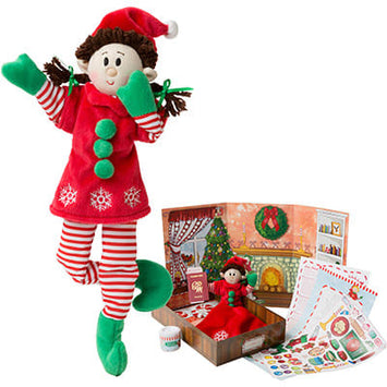 Girl Elf (Brown Hair) & Elf Book Set